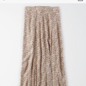 American Eagle Leopard Midi Slip Skirt